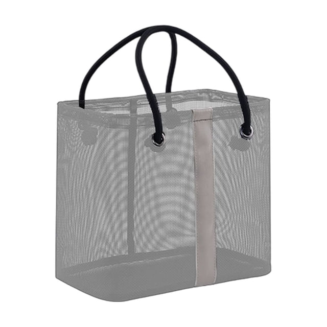 Basket with Handle,Toilet Bag Storage with Metal Frame - Polyester Shower Handle Basket Bath Organizer