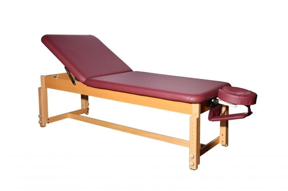 BestMassage Burgundy Leather Stationary Massage Table Spa Beaty Facial