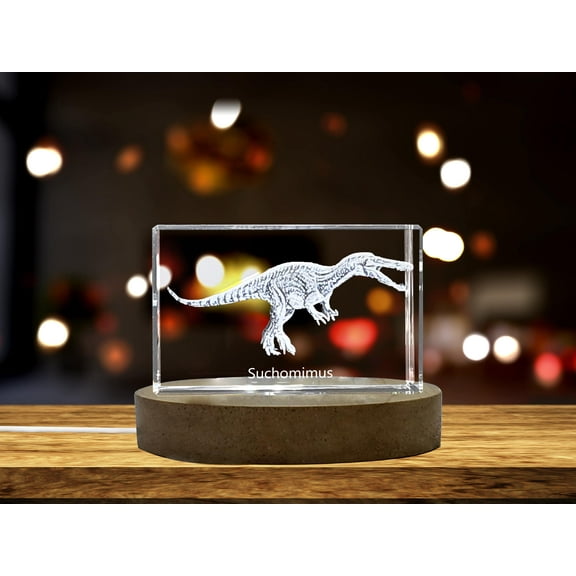 Suchomimus Dinosaur 3D Engraved Crystal 3D Engraved Crystal Keepsake/Gift/Decor/Collectible/Souvenir