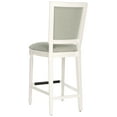thumbnail image 3 of SAFAVIEH Buchanan 30"H Upholstered Rectangle Bar Stool, Set of 2, Light Grey, 3 of 12