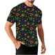 thumbnail image 4 of Ceisia Men's Loose Fit Mardi Gras Stripe T-shirt Short Sleeve Round Neck Casual Daily Summer Tee Tops Purple XXXXL Gifts, 4 of 5