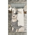 thumbnail image 3 of Ambesonne Animal Quilted Bedspread Set 2 Pcs, Llama with Glasses Scarf, Twin Size, Multicolor, 3 of 3