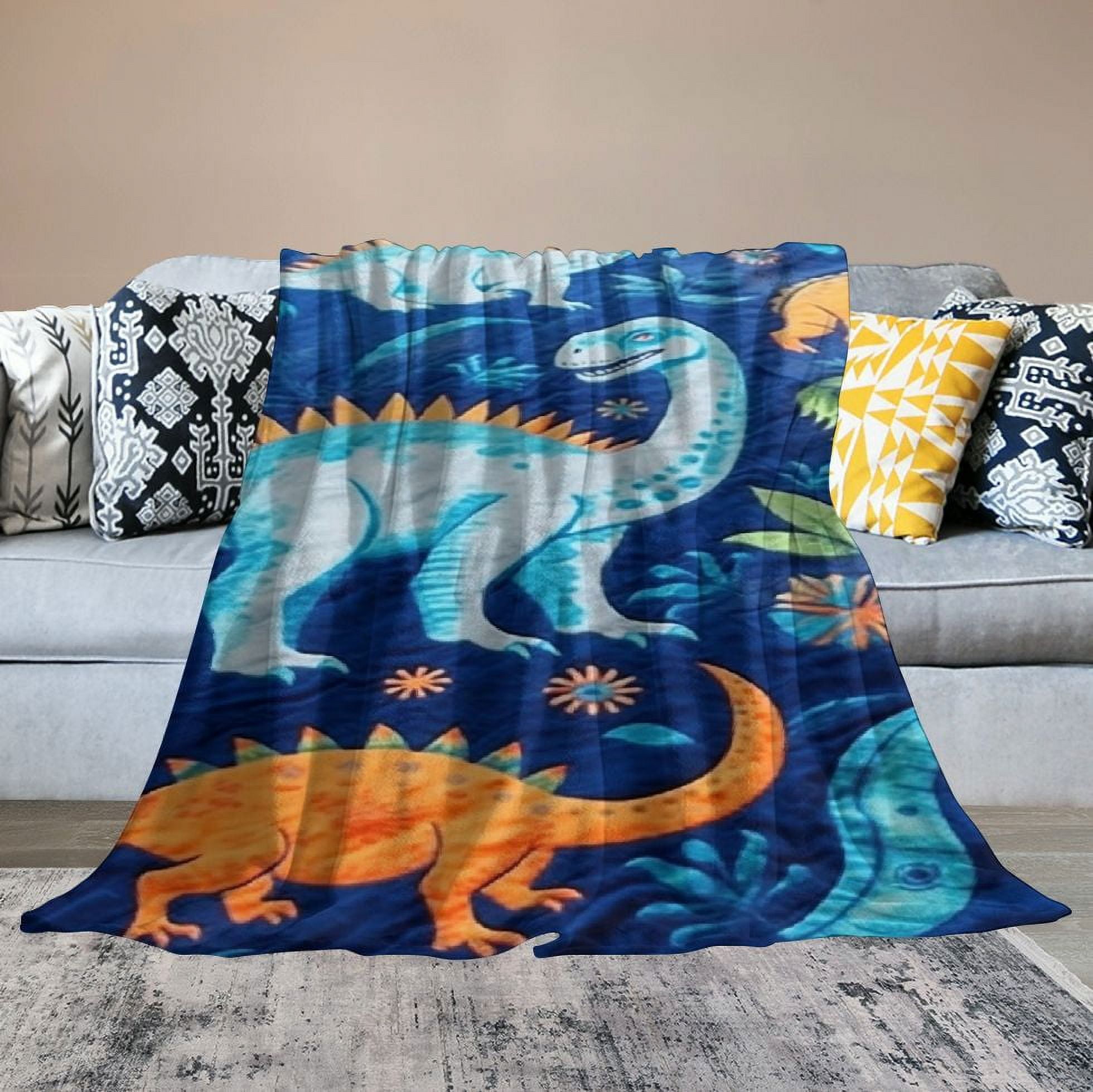 JEUXUS  Dinosaur Blanket for Boys, 380 GSM Dinosaur Toddler Blanket for Boys and Girls, Cute Dinosaur Blanket for Kids, Toddler Boys Blanket Soft Kids Throw Blanket for Toddler