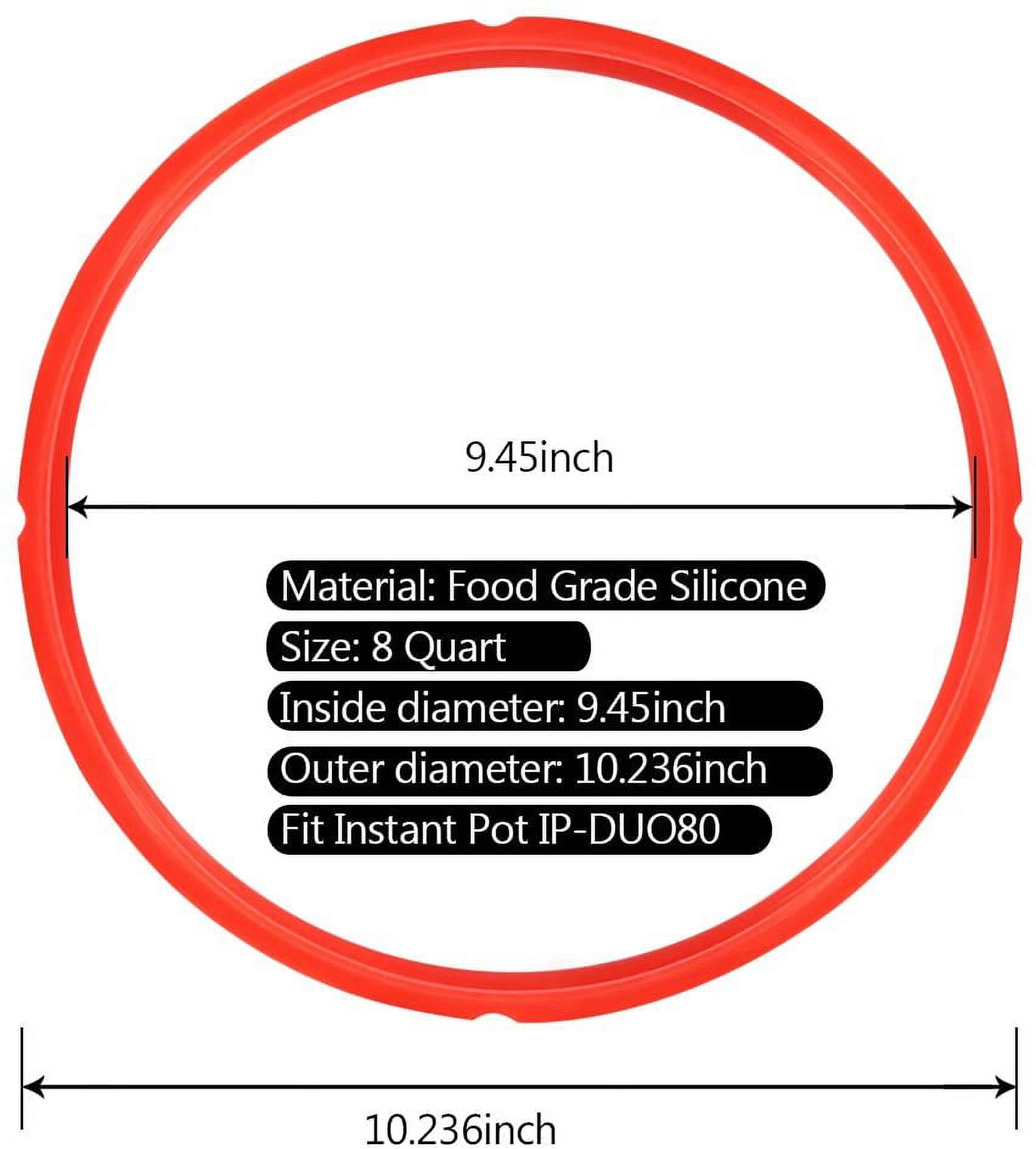 Silicone Sealing Ring for Instant Pot Replacement Gasket,for 6 Qt Pressure  Cooker, Blue & Red & Transparent, Fits IP-DUO60, LUX60, DUO50, ILUX50