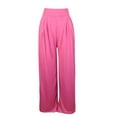 thumbnail image 5 of JJHGVB Flare Pants Palazzo Pants Women's Solid Loose Relaxed High Waist Pocket Wide Leg Pants Yoga Pants Women'S Pants Hot Pink M, 5 of 5