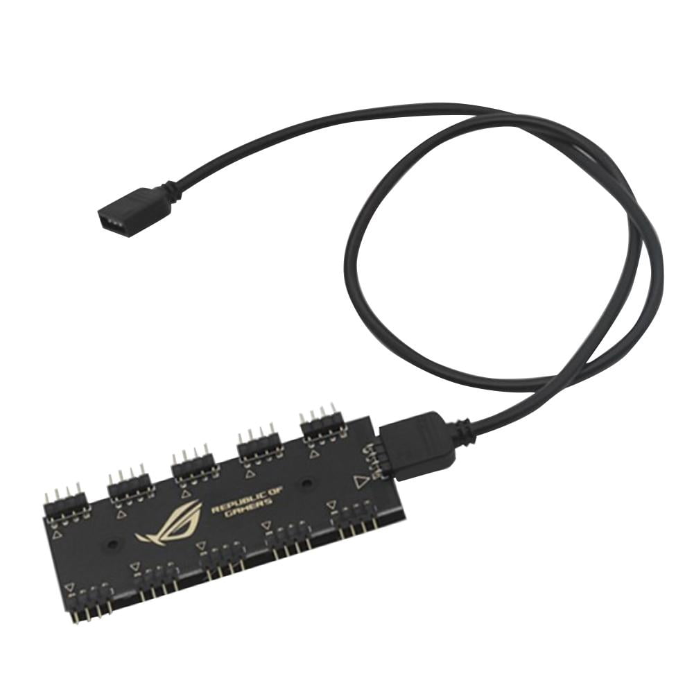 Aktudy 10 RGB Sync HUB Splitter Extension Cable for Motherboard RGB Fan