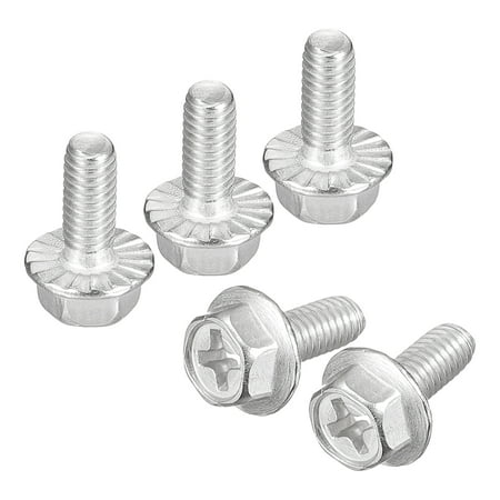 

M4x10mm Phillips Hex Head Flange Bolts 10 Pack 304 Stainless Steel Screws
