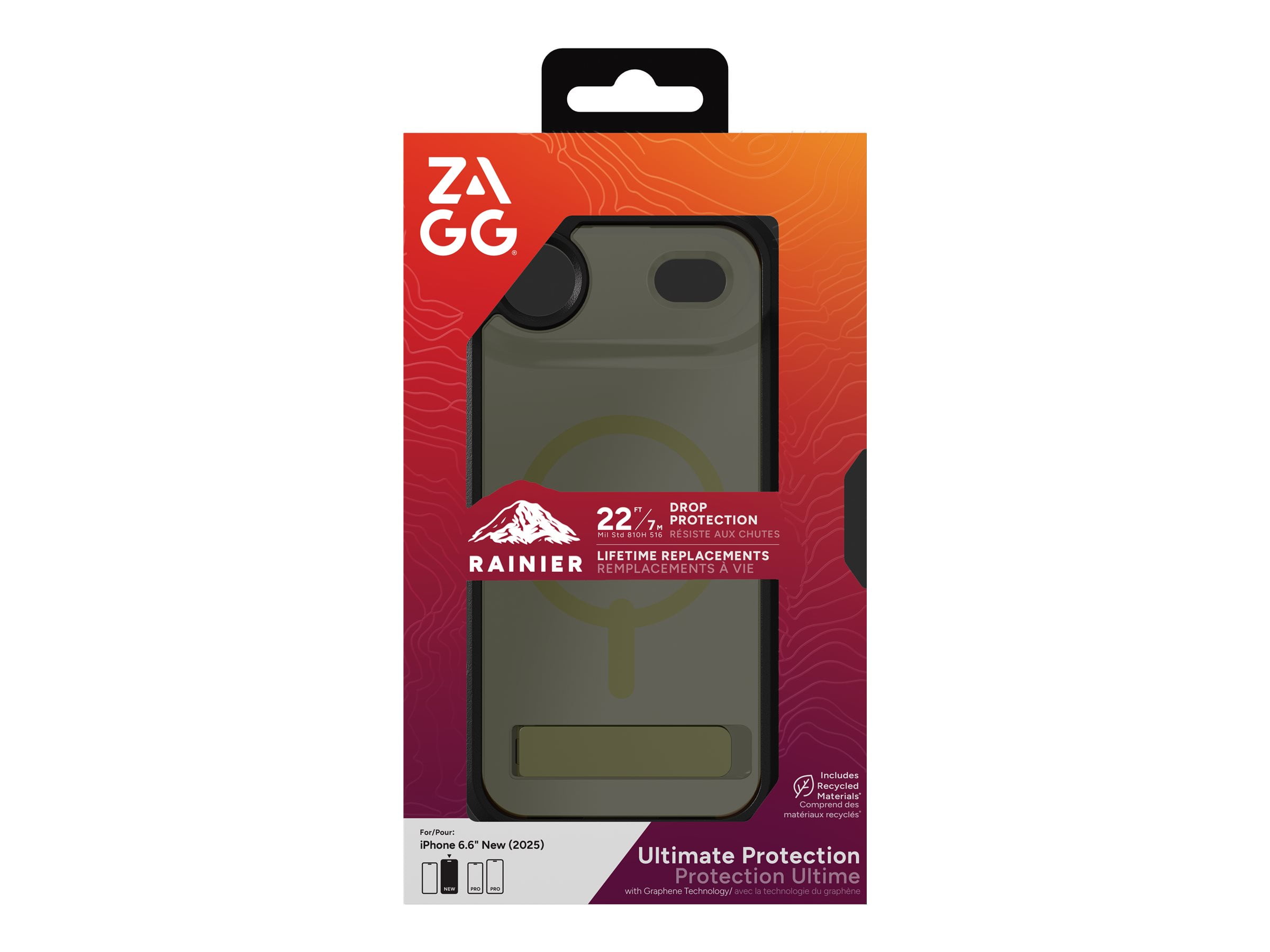 ZAGG Rainier Snap - Back cover for cell phone - rugged - MagSafe compatibility - sea kelp - for Apple iPhone Air