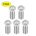 thumbnail image 1 of Boquilla Uxcell de 0.4mm-1.2mm adecuada para impresora 3D para cabezal de extrusión V6 para filamento de 1.75mm 5 piezas, 1 of 5