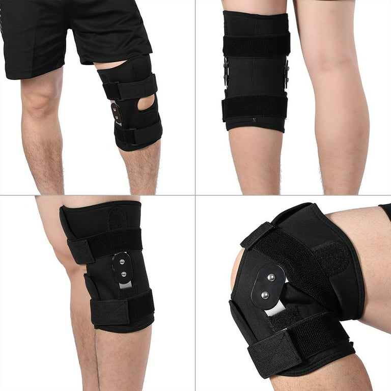 Leg Brace, Adjustable and Breathable Hinged Knee Brace, Straight