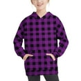 thumbnail image 2 of Swuxness Toddler Long Sleeve Sweatshirts, Toddler Fall Tops, Boys and Girls Long Sleeve Pullover Hoodie Top for Kids Purple, 5-6 Years, 2 of 4