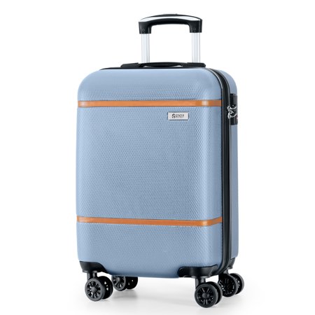 ANTAKO Carry On 20 Inch Luggage, Airline Approved, ABS+PC Hardside Suitcase with TSA Lock Spinner Wheels, HazeBlue