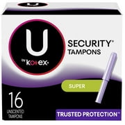 U by Kotex Security Tampons, Super Absorbency, Unscented, 16 Count