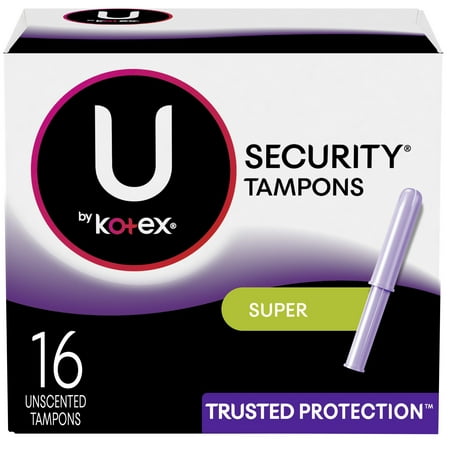 U by Kotex Security Tampons, Super Absorbency, Unscented, 16 Count