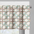 thumbnail image 5 of Ambesonne Vintage Valance & Curtain, Colorful Rounded Stripes, 55"x30", Sea Blue and Dark Mustard, 5 of 7