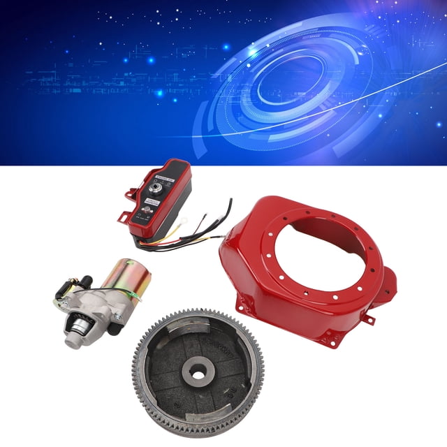 Cubierta Del Volante De Encendido Del Motor De Arranque, Kit De Motor De Arranque Eléctrico De Rendimiento Mejorado Fácil De Instalar Para Motores De 4 Tiempos GX160 GX200 5.5HP
