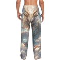 thumbnail image 6 of Cauagu Cool Cloud White Dragon Mens Pajama Pants Sleep & Lounge Pants,PJ Bottoms with Pockets-Small, 6 of 7