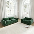 thumbnail image 5 of bokifol Sofa Set for Living Room,3 Seats Modern Chenille Sofa Sectional Couch Set for Living Room Furniture Set,Green, 5 of 7