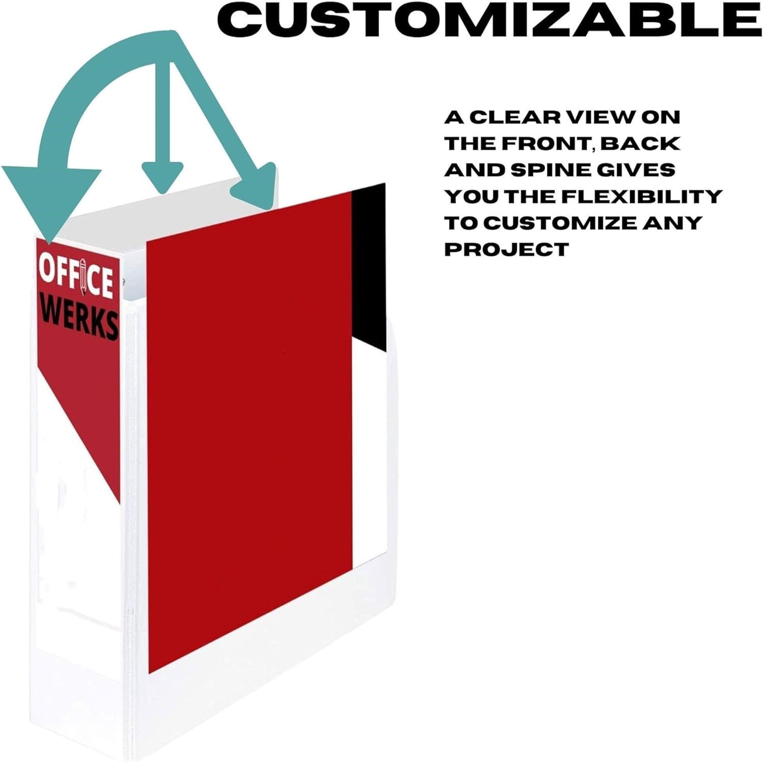 3 Ring Binder, Professional D Ring 5 Inch, Presentation Folder for Standard Pages 8.5 x 11 with Pockets