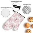 thumbnail image 3 of Honeii Christmas Snowflakes Pattern Oven Mitts and Pot Holders, Silicone Oven Gloves,500 F Heat Resistant Oven Mitts Sets, 4PCS, 3 of 6