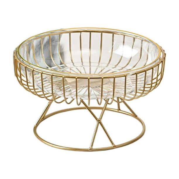 Cuenco de alambre de hierro para servir frutas, soporte creativo para verduras, soporte decorativo para almacenamiento Borrar M