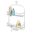 thumbnail image 4 of iDesign Wide Metal Hanging Shower Caddy, Bath Organizer Holds Shampoo, Razors, Soap, 5" x 15" x 24" - Satin, 4 of 5