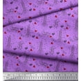 thumbnail image 3 of Soimoi Purple polyester Crepe Fabric Rocket & You Are My Everything Text Print Sewing Fabric Yard 52 Inch Wide, 3 of 3