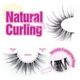 thumbnail image 6 of Natural Look False Eyelashes Wispy Fluffy Lashes Mink Long Curly Fake Eyelashes Cat Eye Lashes with Clear Band 7 Pairs Pack, 6 of 8