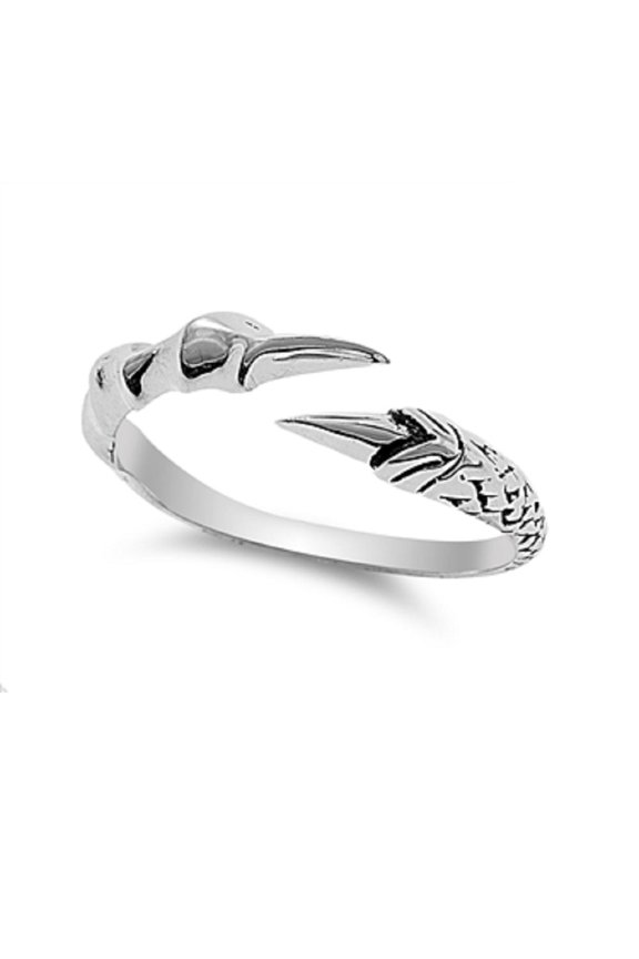925 Sterling Silver Eagle Claw Ring Size 5