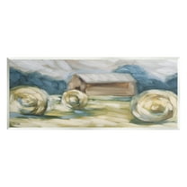 Stupell Abstract Country Hay Bales Landscape Painting Wall Plaque Unframed Art Print Wall Art