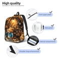 thumbnail image 4 of Naloa Scientist Guinea Pig Canvas Backpack for Men Women Rucksack Casual Travel Daypack College Tote Satchel Bookbag for Teens-Small, 4 of 7