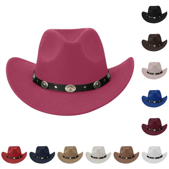 TIANZEN Blend Wide Brim Cowboy Hat For And Classic Western Fedora With Stylish Cowboy Hat Adult