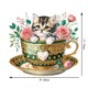 thumbnail image 2 of Kit de arte de escritorio con forma especial de gato lindo de un solo lado en taza para decoración del hogar, 2 of 9