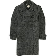Michael Kors Womens Wool Blend Coat, Black, 10
