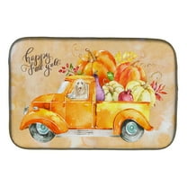 Carolines Treasures CK2637DDM Fall Harvest Spinone Italiano Dish Drying Mat 14 x 21" multicolor