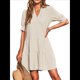 thumbnail image 2 of Vestido Plisado de Corta para Mujer, Color Crema, Talla L, 2 of 7
