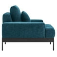 thumbnail image 3 of Armchair Accent Chair, Azure Navy Blue, Fabric, Living Kitchen Cafe Bistro Hospitality Restaurant, Modern Contemporary HB34545, 3 of 8