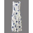 thumbnail image 2 of Women's Printed Sleeveless Summer Midi Dress with Pockets 95% Polyester 5% Spandex Lightweight Flowy Silhouette, 2 of 9