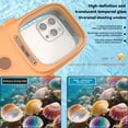 thumbnail image 4 of Dteck Universal Underwater Waterproof Diving Snorkeling Phone Case for iPhone 16 Pro Max/15/14/13/12/11 Samsung Galaxy S25/S24/S23/S22/S21 Underwater Touchscreen Photo Video Housing,Orange, 4 of 8