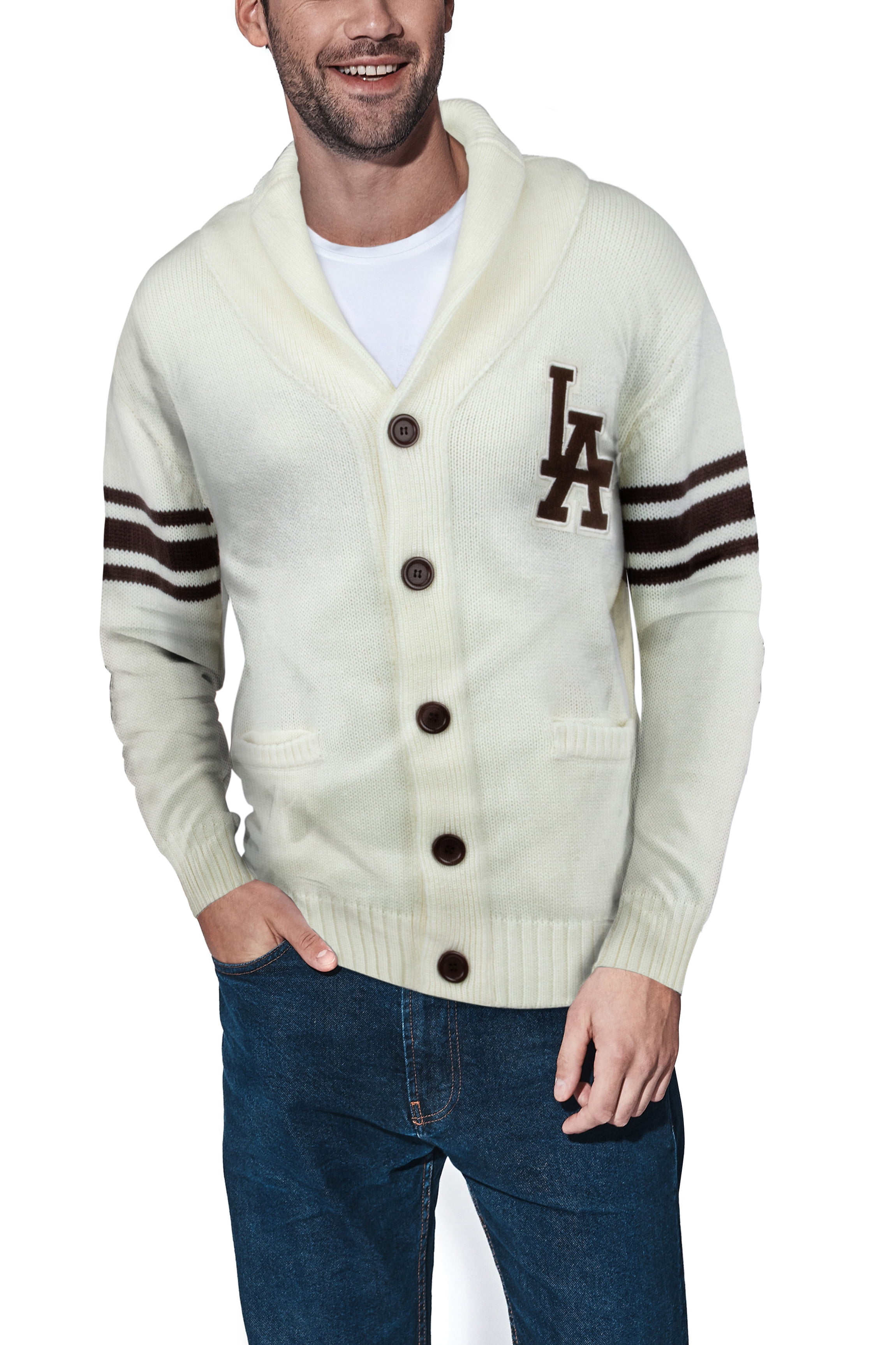 Men's Shawl Collar Heavy Gauge Cardigan 