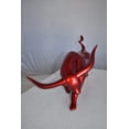 thumbnail image 4 of Nifao Modern Art of a Red Bull Made of Resin Statue – Home Decor Sculpture, 17"L x 14"W x 10"H, 4 of 11