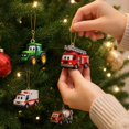 thumbnail image 4 of 24 Pack Christmas Tree Ornaments Set with Acrylic Vehicle Designs, Cute Holiday Decor for Student Party Favors, Christmas Gifts for Boys, 4 of 7