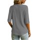 thumbnail image 5 of Neewe Womens Plain V Neck Button Dressy Casual Summer Short Sleeve Button Down Shirts Business Work Tops, 5 of 6