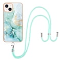thumbnail image 2 of iPhone 13 mini Case 5.4-inch, Allytech Marble Serious Ultra Thin Soft TPU Rubber Drop Protection Shock-Absorbing Anti-scratch Lanyard Case Cover for Apple iPhone 13 Mini 5.4-inch,Green, 2 of 4