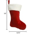 thumbnail image 2 of Set of 4 - 19" Red Velvet Stocking W/White Plush Cuff & Hanging Tag, 2 of 9