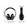 thumbnail image 4 of Sidaley Auriculares inalámbricos plegables Auriculares estéreo compatibles con Bluetooth Auriculares para juegos con micrófono para PC Teléfono Sistemas de cine en casa negro, 4 of 6