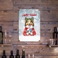 thumbnail image 3 of Hello Welcome Winter Shetland Sheepdog Holding Snow Globe Snowman Vertical Metal Aluminum Sign Sheltie Dog Lover Gifts Wall Art Home Decor - 13015, 3 of 5