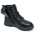 thumbnail image 5 of Blikcon Kids Girls Combat Ankle Boots Lace up Inner Zipper Fashion Booties (Color : Black, Size : 13 Little Kid), 5 of 8