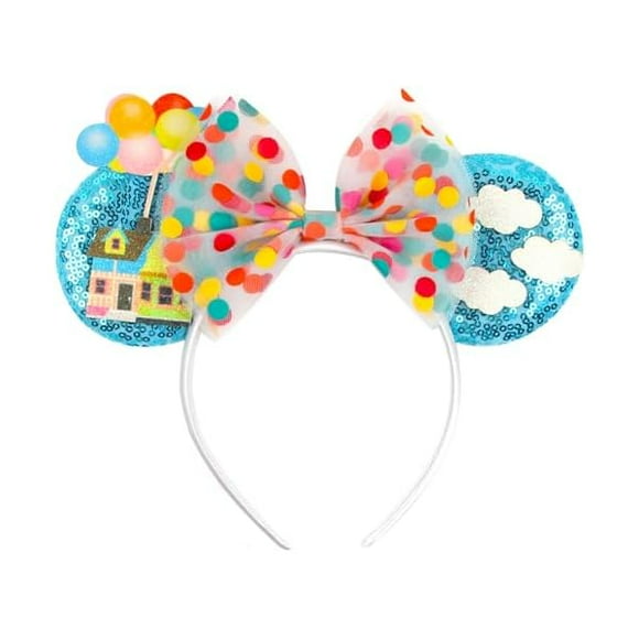 wonima44 MADO Blue up Mouse Ears Headband for Women adults kids Girls boys, Princess mouse ears