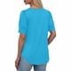 thumbnail image 5 of Ounisa Womens 2025 Summer Sweater Top Short Sleeve Blouses Dressy Casual Shirts Business Tops Cute Vacation Tunic, 5 of 7